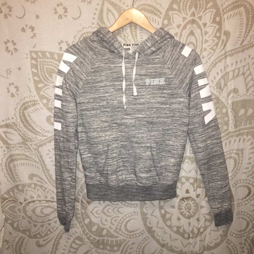 Gray PINK Hoodie